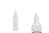 Μπουκαλάκι PET 50 ml διάφανο με λευκό twist up καπάκι unicorn για ηλεκτρονικό τσιγάρο - 50 τμχ