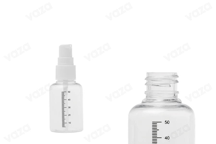 Flasche 50 ml aus Kunststoff für Creme -24 Stücke Flasche 50 ml aus Kunststoff für Creme -24 Stücke-εικόνα_διαστάσεις