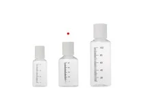 Μπουκαλάκι 50 ml πλαστικό, διάφανο με διαβάθμιση και λευκό καπάκι disk top - 24 τμχ Μπουκαλάκι 50 ml πλαστικό, διάφανο με διαβάθμιση και λευκό καπάκι disk top - 24 τμχ
