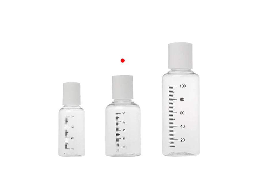 Μπουκαλάκι 50 ml πλαστικό, διάφανο με διαβάθμιση και λευκό καπάκι disk top - 24 τμχ Μπουκαλάκι 50 ml πλαστικό, διάφανο με διαβάθμιση και λευκό καπάκι disk top - 24 τμχ
