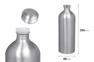1000 ml aluminum bottle for storing essences, perfumes and alcoholic solutions with screw cap and aluminum cover-2