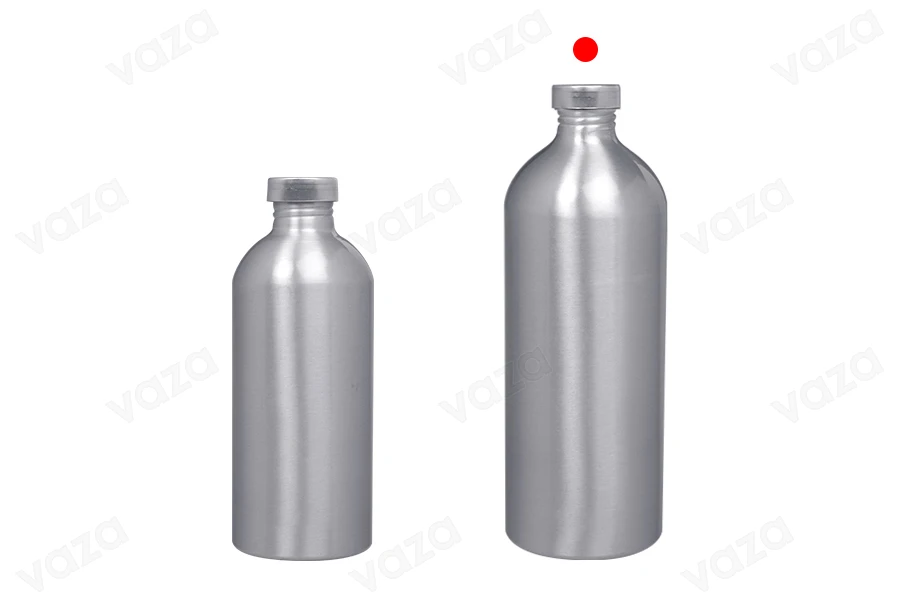 1000ml Aluminiumflasche zur Aufbewahrung von Essenzen, Parfums und alkoholischen Lösungen mit Schraubverschluss und Aluminiumdeckel-bildgruppe