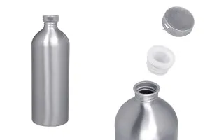 1000 ml aluminum bottle for storing essences, perfumes and alcoholic solutions with screw cap and aluminum cover-1