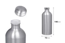 Φιάλη αλουμινίου 500ml για αποθήκευση essence, αρωμάτων και αλκοολούχων διαλυμάτων με βιδωτή τάπα και κάλυμμα αλουμινίου Φιάλη αλουμινίου 500ml για αποθήκευση essence, αρωμάτων και αλκοολούχων διαλυμάτων με βιδωτή τάπα και κάλυμμα αλουμινίου
