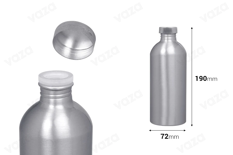 500ml aluminum bottle for storing essences, perfumes and alcoholic solutions with screw cap and aluminum cover 500ml aluminum bottle for storing essences, perfumes and alcoholic solutions with screw cap and aluminum cover-image_dimensions