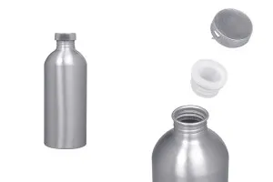 500ml Aluminiumflasche zur Aufbewahrung von Essenzen, Parfums und alkoholischen Lösungen mit Schraubverschluss und Aluminiumdeckel-1