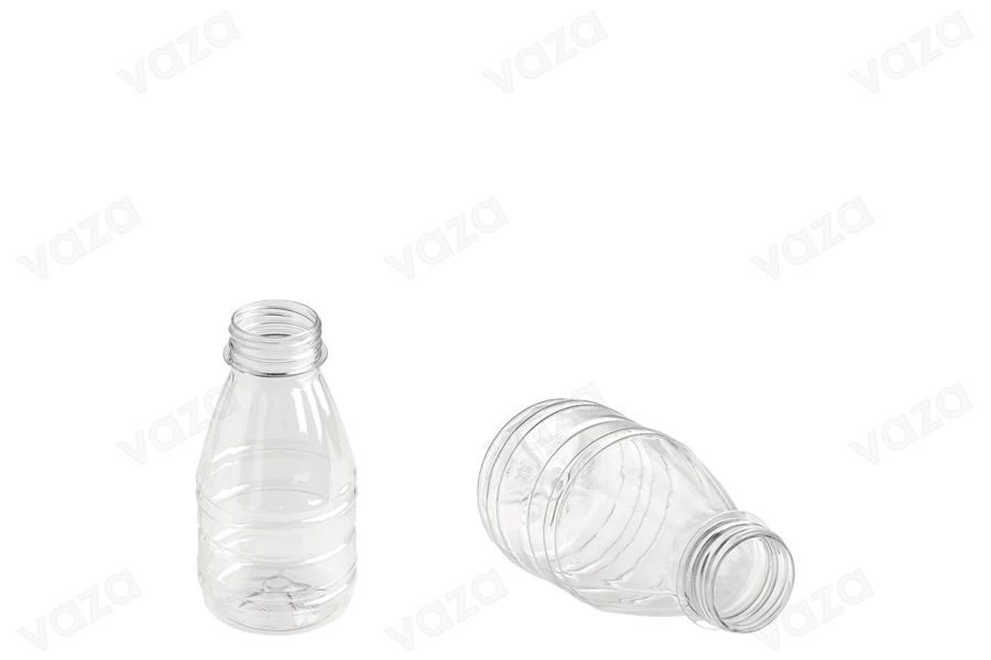 Bottiglia in plastica (PET) 300 ml trasparente - confezione da 65 pz Bottiglia in plastica (PET) 300 ml trasparente - confezione da 65 pz-dimensioni_immagine