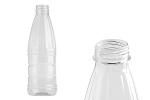 Transparent 1000ml PET plastic dairy or juice bottle  - available in a package with 135 pieces-1
