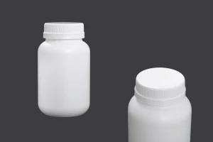 Bouteille de 300 ml en plastique avec couvercle blanc pour préparations pharmaceutiques-1