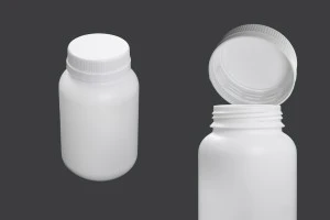 Bouteille de 300 ml en plastique avec couvercle blanc pour préparations pharmaceutiques-2