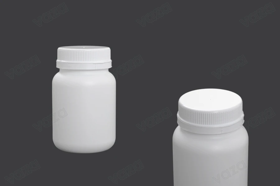 Μπουκαλάκι 200 ml πλαστικό με λευκό καπάκι για φαρμακευτικά σκευάσματα - 12 τμχ-εικόνα_προϊοντική