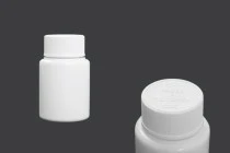 50ml pill and capsule plastic jar with child-resistant cap - available in a package with 12 pcs. 50ml pill and capsule plastic jar with child-resistant cap - available in a package with 12 pcs.