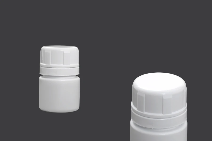 Bouteille en plastique de 30 ml pour préparations pharmaceutiques avec couvercle de sécurité Bouteille en plastique de 30 ml pour préparations pharmaceutiques avec couvercle de sécurité