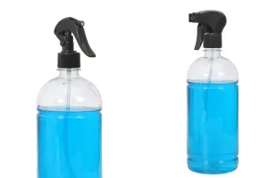 1000ml transparent plastic bottle with 28/410 finish - available in a package with 10 pcs-2