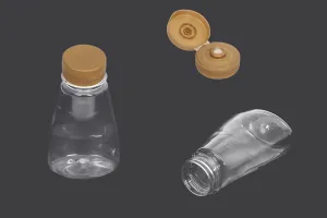 Transparent 175ml squeezable plastic bottle for ketchup, mustard or honey - available in a package with 10 pcs-2