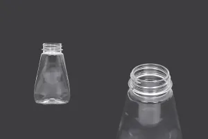Transparent 175ml squeezable plastic bottle for ketchup, mustard or honey - available in a package with 10 pcs-1