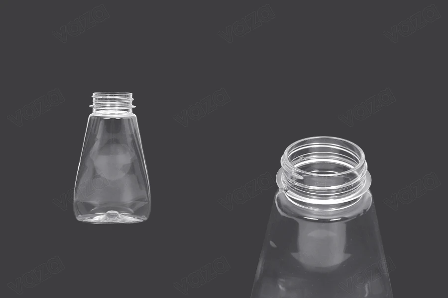 Μπουκάλι πλαστικό διάφανο 175 ml για κέτσαπ, μουστάρδα, μέλι - 10 τμχ-εικόνα_προϊοντική