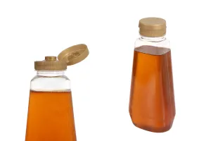 Transparent 350ml squeezable plastic bottle for ketchup, mustard or honey - available in a package with 10 pcs-6