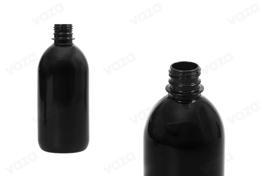 Bouteille PET en couleur noire de 500 ml (28/410) - 10 pcs Bouteille PET en couleur noire de 500 ml (28/410) - 10 pcs-photo_produit