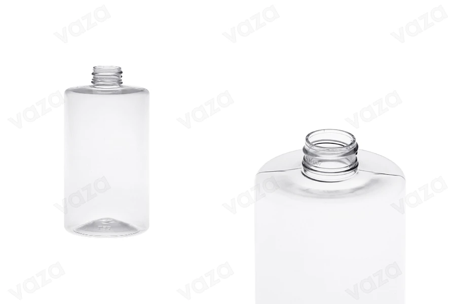 500ml transparent cylindrical PET bottle with 28/410 finish - available in a package with 10 pcs-εικόνα_προϊοντική