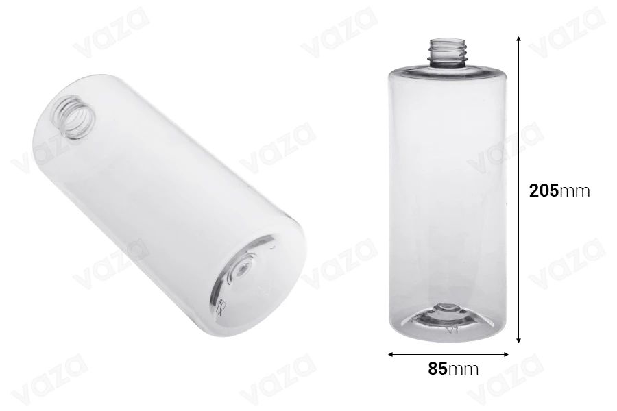 Μπουκάλι PET 1000 ml κυλινδρικό διάφανο (28/410) - 11 τμχ Μπουκάλι PET 1000 ml κυλινδρικό διάφανο (28/410) - 11 τμχ-εικόνα_διαστάσεις