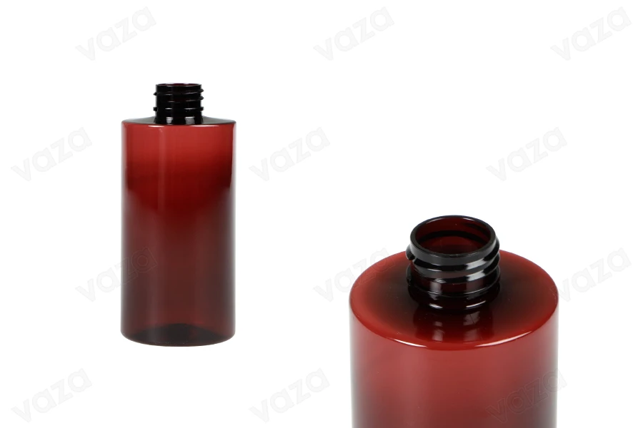 Μπουκάλι PET 300 ml κυλινδρικό σε καραμελέ χρώμα (28/410) - 10 τμχ-εικόνα_προϊοντική
