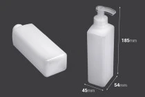 Μπουκάλι πλαστικό τετράγωνο 300ml ημιδιάφανο με αντλία (28/400) Μπουκάλι πλαστικό τετράγωνο 300ml ημιδιάφανο με αντλία (28/400)