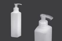 Μπουκάλι πλαστικό τετράγωνο 300ml ημιδιάφανο με αντλία (28/400) Μπουκάλι πλαστικό τετράγωνο 300ml ημιδιάφανο με αντλία (28/400)