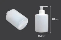 Μπουκάλι πλαστικό 300 ml κυλινδρικό με αντλία, ημιδιάφανο για προϊόντα καθαρισμού όπως αντισηπτικά χεριών ή κρεμοσάπουνο Μπουκάλι πλαστικό 300 ml κυλινδρικό με αντλία, ημιδιάφανο για προϊόντα καθαρισμού όπως αντισηπτικά χεριών ή κρεμοσάπουνο