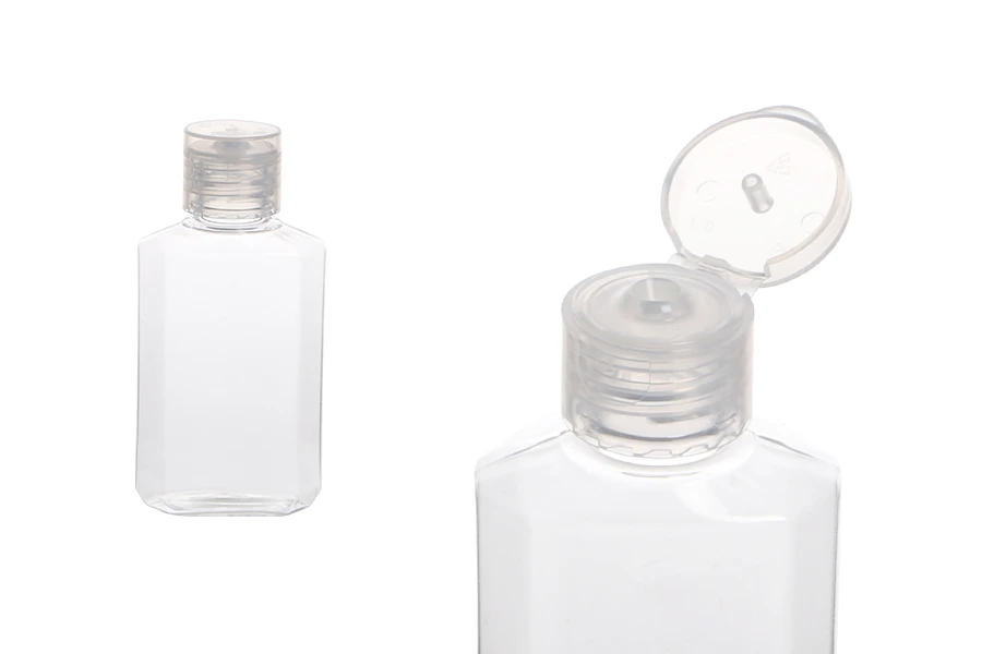 Μπουκάλι 60 ml PET με καπάκι flip top - 12 τμχ