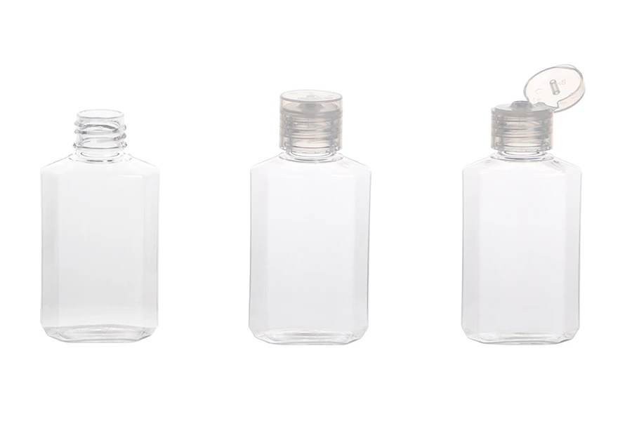 Μπουκάλι 60 ml PET με καπάκι flip top - 12 τμχ