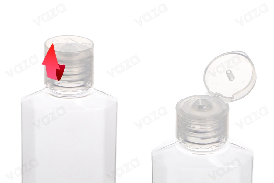 Bottiglia in PET da 60 ml con tappo flip top - 12 pz-gruppo_immagini