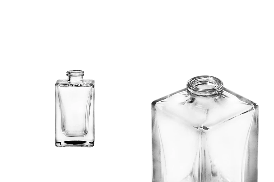 25ml square perfume glass bottle with 15mm crimp neck 25ml square perfume glass bottle with 15mm crimp neck