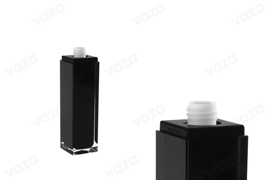 Μπουκαλάκι πολυτελείας 100 ml μαύρο με αντλία και καπάκι-εικόνα_σύνθεση