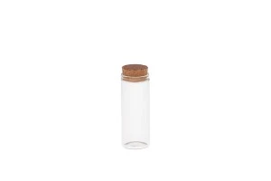 Tube de verre pour dragées de mariage - baptême avec liège naturel-1