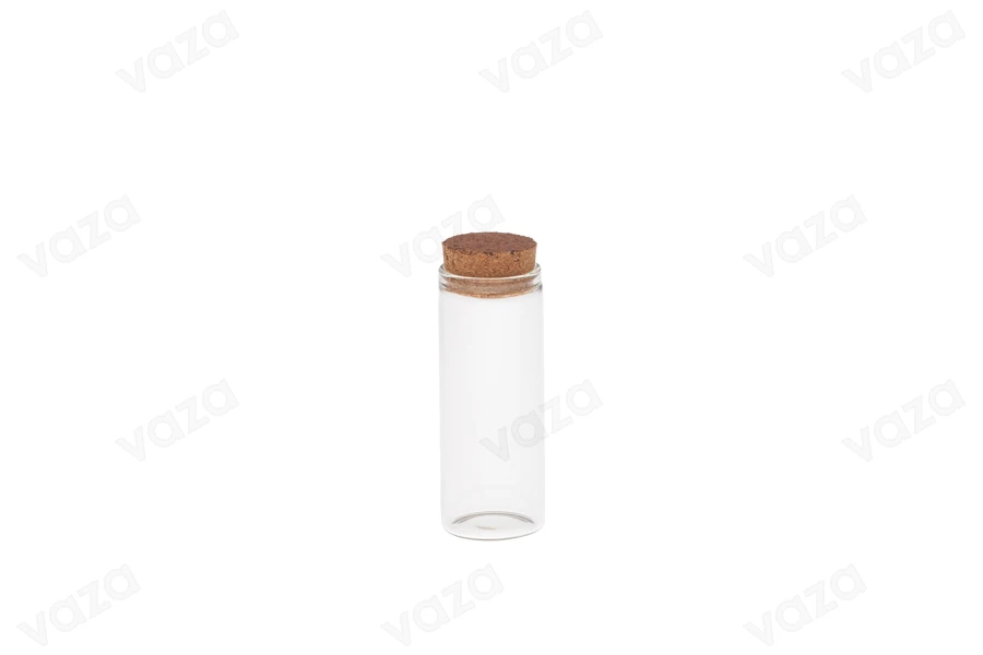 Small glass tube with cork stopper, suitable for wedding or christening favor Small glass tube with cork stopper, suitable for wedding or christening favor-image_product