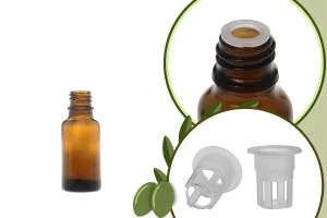 Braunglasflasche für Olivenöl Einzelportion 20 ml-1