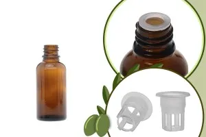 Braunglasflasche für Olivenöl Einzelportion 30 ml-1