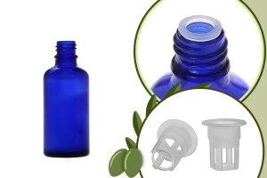 Blauglasflasche für Olivenöl Einzelportion 50 ml-1