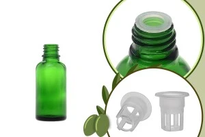 Bottle of olive oil 30 ml glass green-1