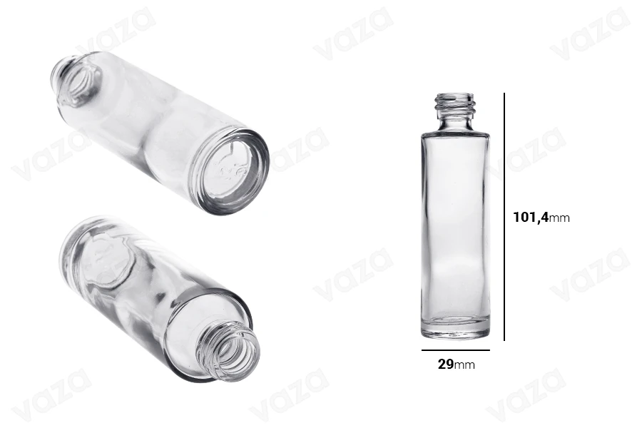 Flacon de parfum rond en verre 30ml (18/415) - (commande minimum : 1 boîte)-photo_dimensions