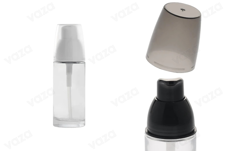 Botiglietta rotonda  in vetro per crema 30 ml-dimensioni_immagine