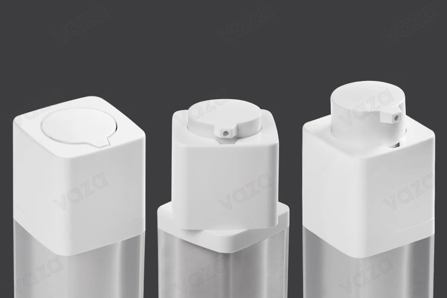 La bottiglietta airless è in acrilico, ha una capacità di 50 ml e dispone di una pompetta bianca. La bottiglietta airless è in acrilico, ha una capacità di 50 ml e dispone di una pompetta bianca.-gruppo_immagini
