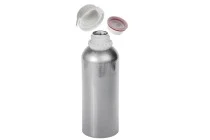 Αλουμινένια φιάλη 1000 ml για αποθήκευση essence, αρωμάτων και αλκοολούχων διαλυμάτων με τάπα και καπάκι ασφαλείας