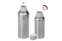 Αλουμινένια φιάλη 1000 ml για αποθήκευση essence, αρωμάτων και αλκοολούχων διαλυμάτων με τάπα και καπάκι ασφαλείας