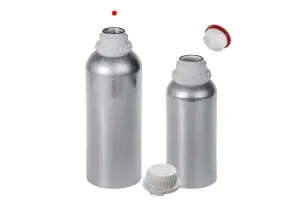 Bouteille en aluminium de 1000 ml pour le stockage d'essences, de parfums et de solutions alcoolisées avec couvercle de sécurité-2