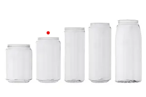 Canette en plastique (PET) 330 ml (court) transparent avec bouchon en aluminium (nécessite l'utilisation d'une machine à fermer) - 200 pcs-8