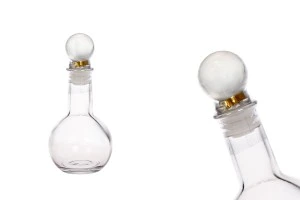 Spherical bottle 100 ml with glass cap-4