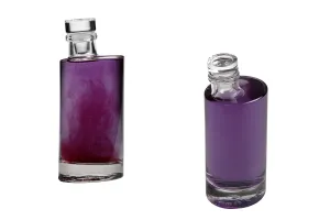 Tilted 200ml glass bottle-2