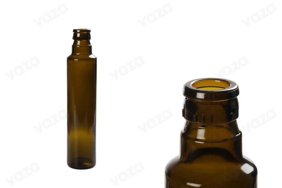 Μπουκάλι γυάλινο Uvag για ελαιόλαδο και ξύδι 250 ml με λαιμό για πώμα ασφαλείας 1031/47 (τύπου Guala)-εικόνα_προϊοντική